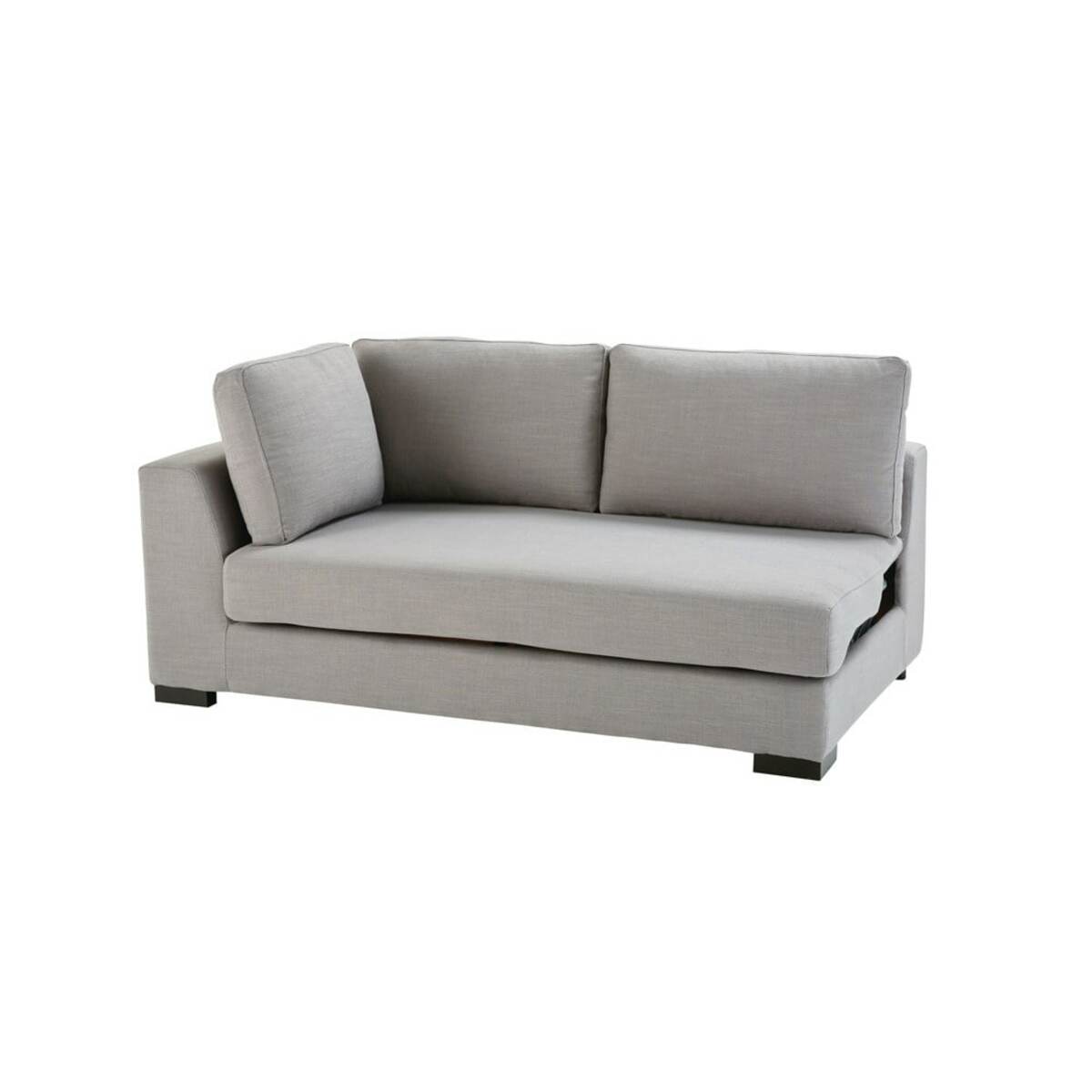 Accoudoir gauche pour canapé convertible modulable gris clair Terence