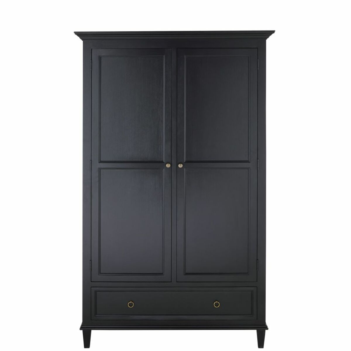 Armoire 2 portes 1 tiroir noire