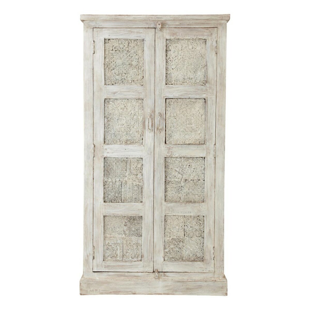 Armoire en manguier blanche effet vieilli L 90 cm Taj