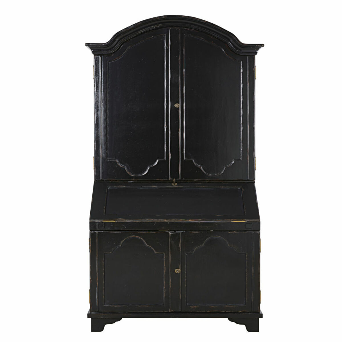 Armoire secrétaire 4 portes noire Feydeau