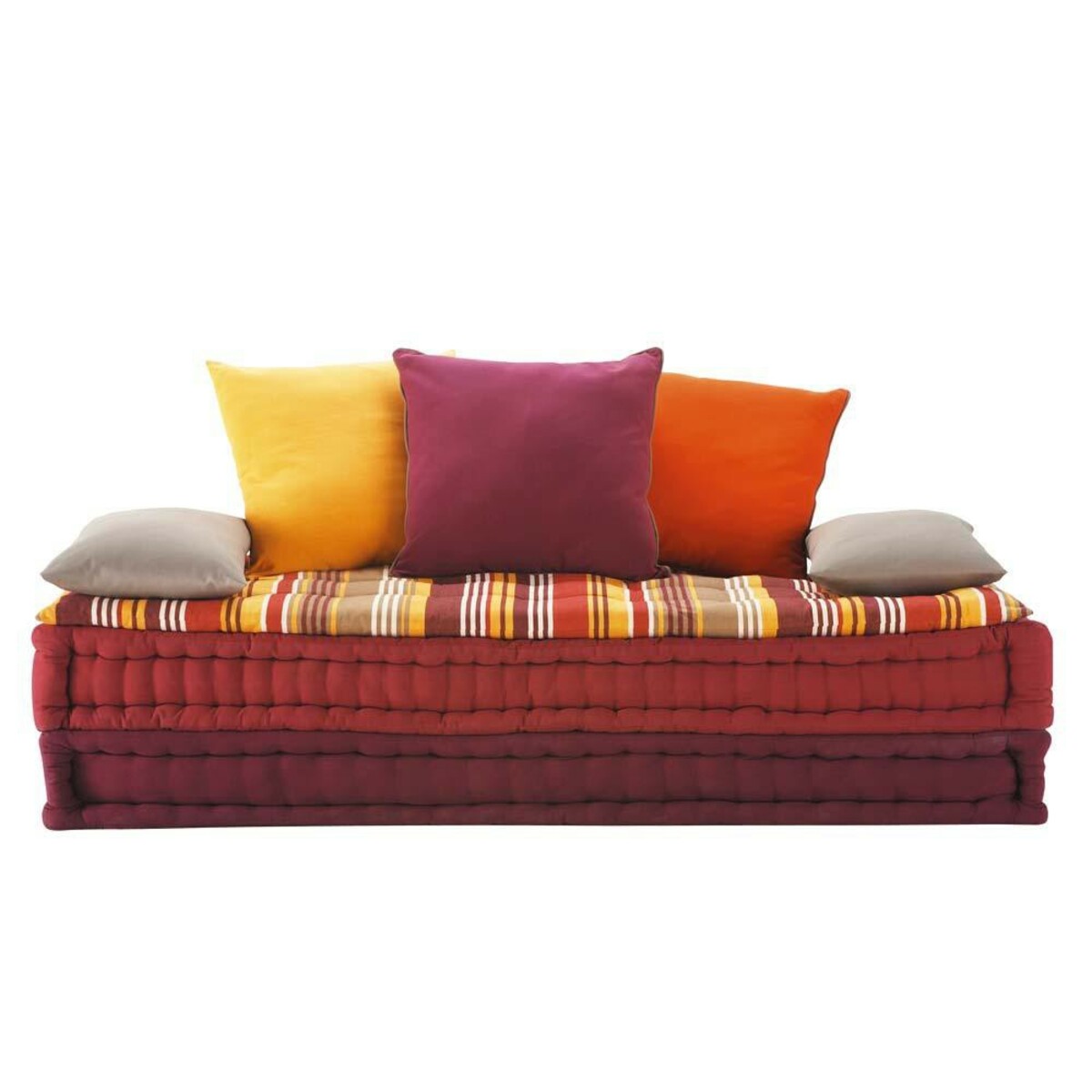 Banquette 2/3 places en coton multicolore