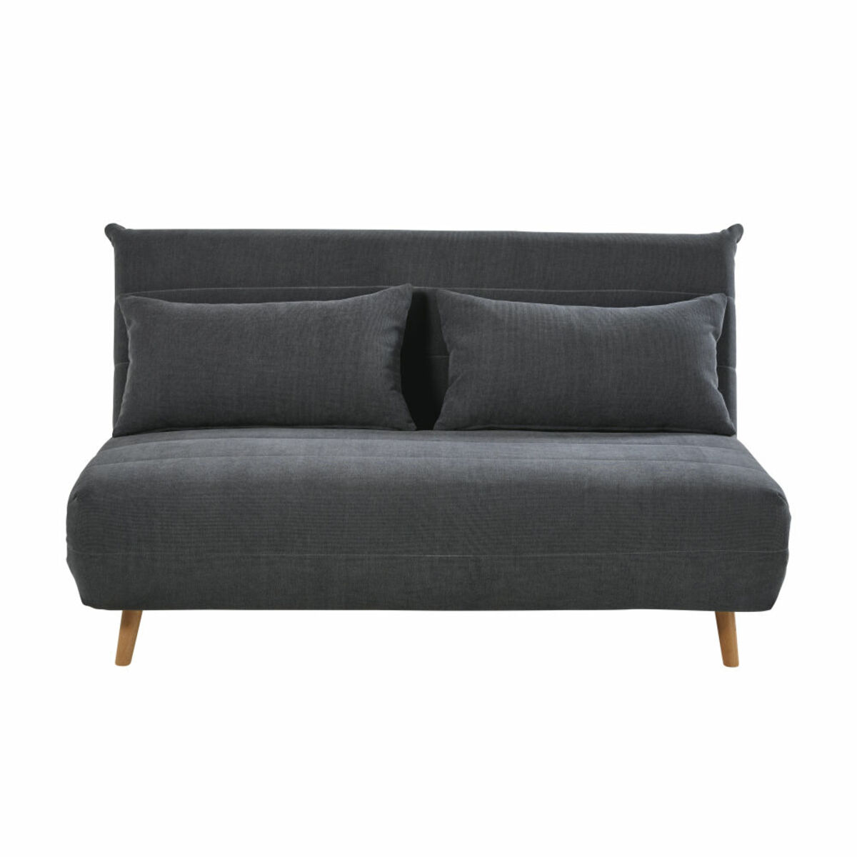 Banquette clic-clac 2 places gris anthracite