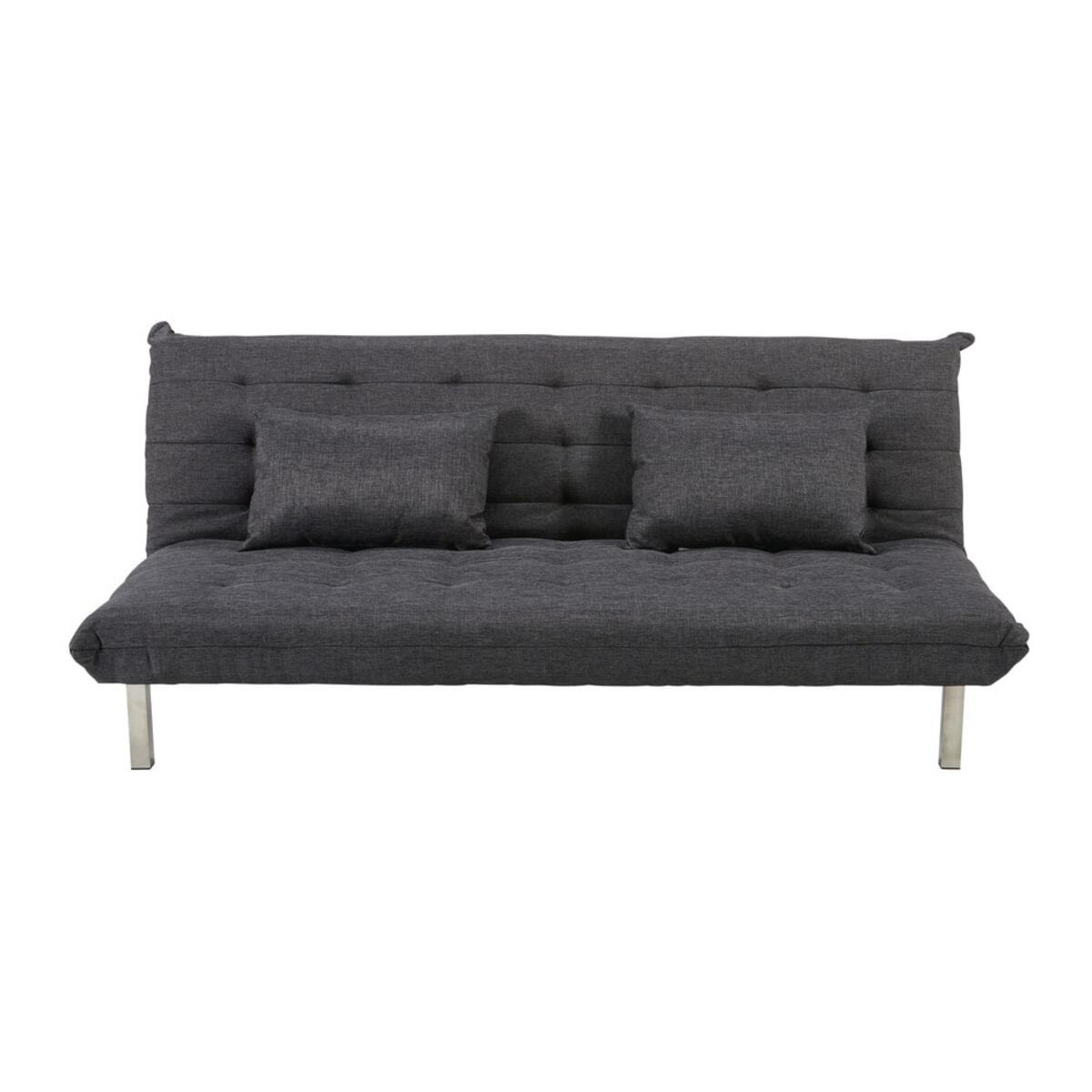 Banquette convertible 2 places gris chiné Max