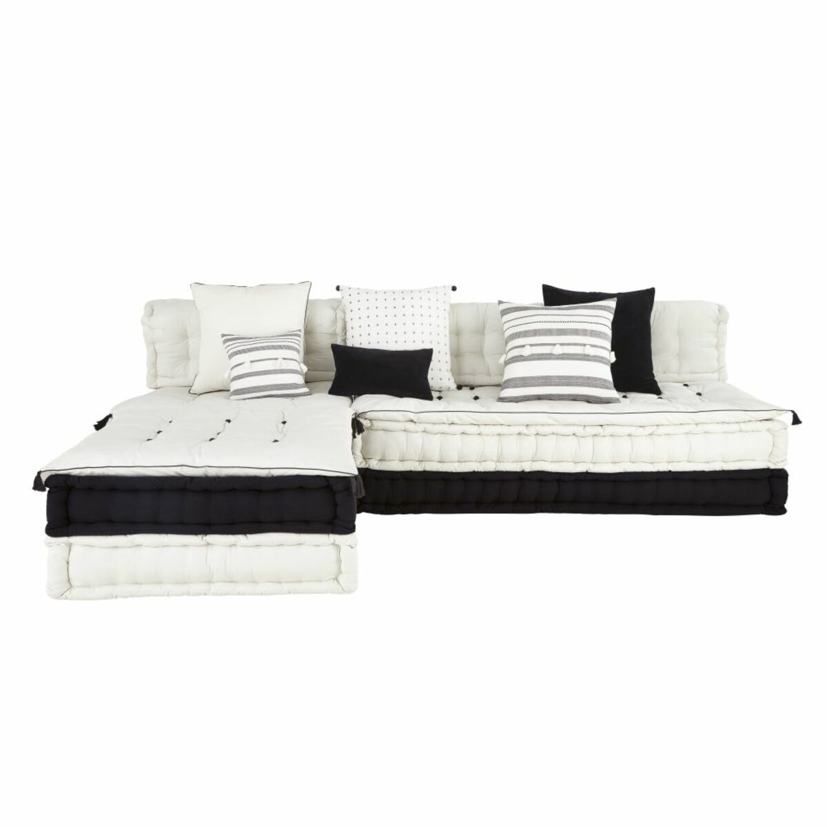 Banquette d'angle 7 places en coton