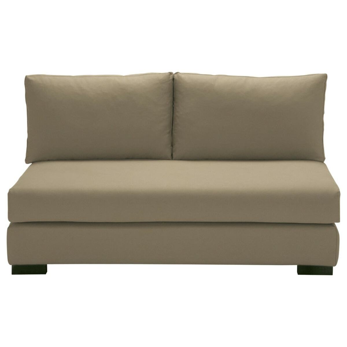 Banquette modulable 2 places en coton taupe Terence