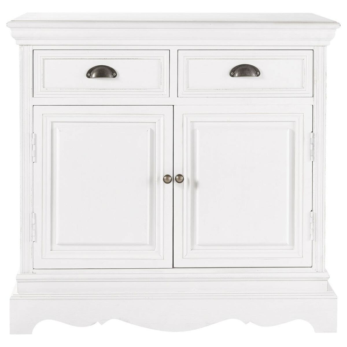 Buffet en bois de paulownia blanc L 86 cm Joséphine