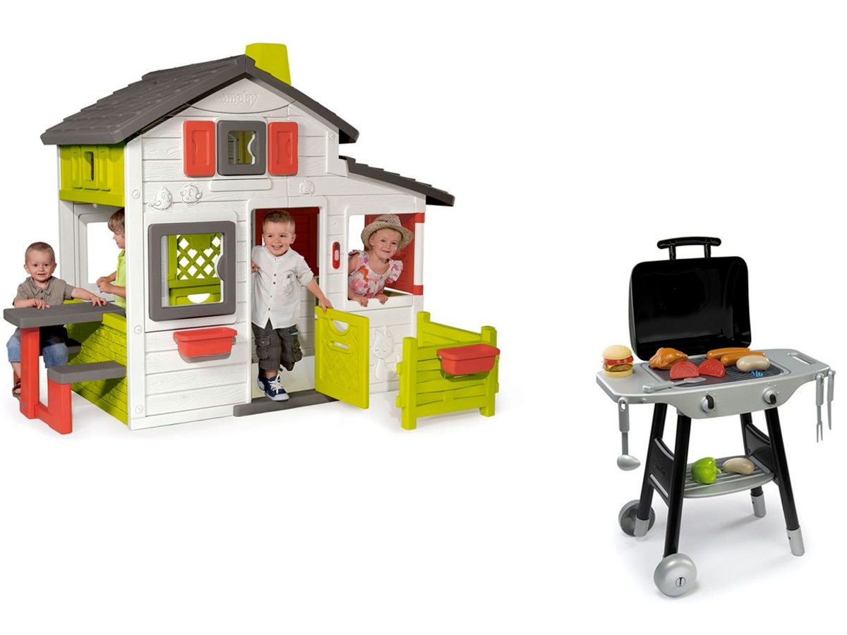 Cabane enfant Friends House + barbecue