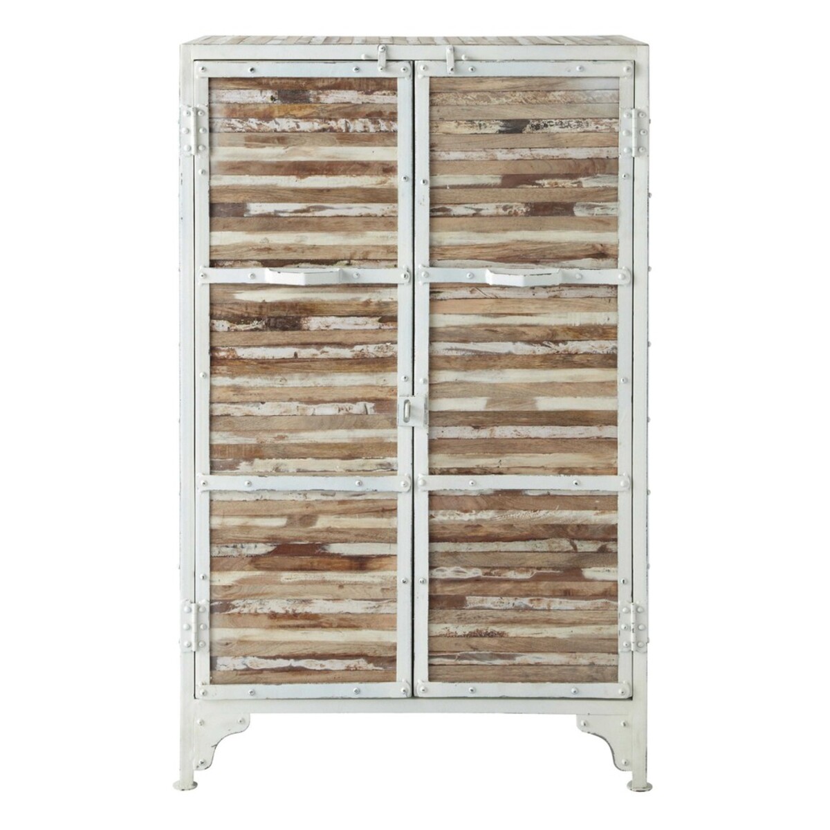 Cabinet de rangement en métal blanc L 75 cm Mistral