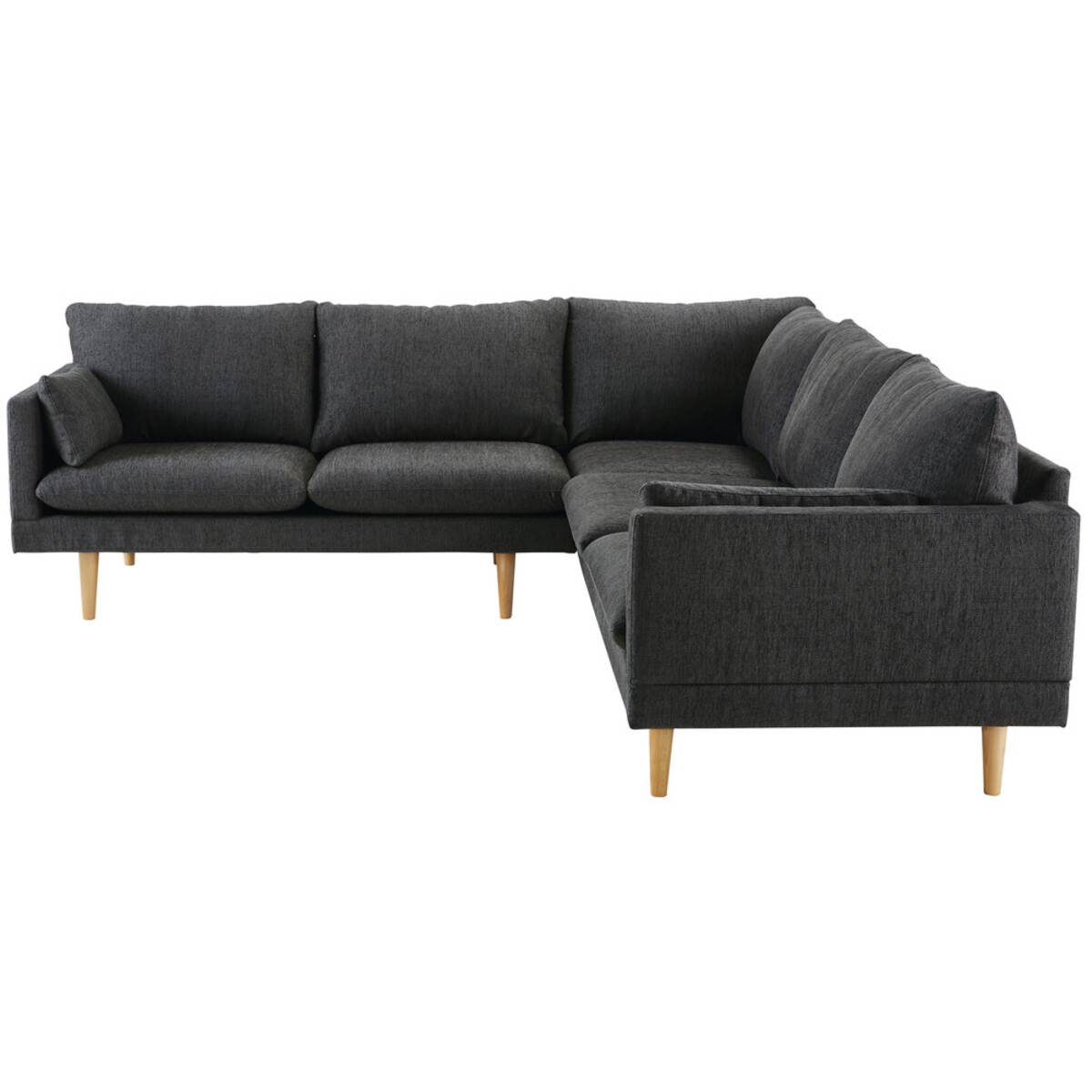 Canapé d'angle 5 places gris anthracite Collins