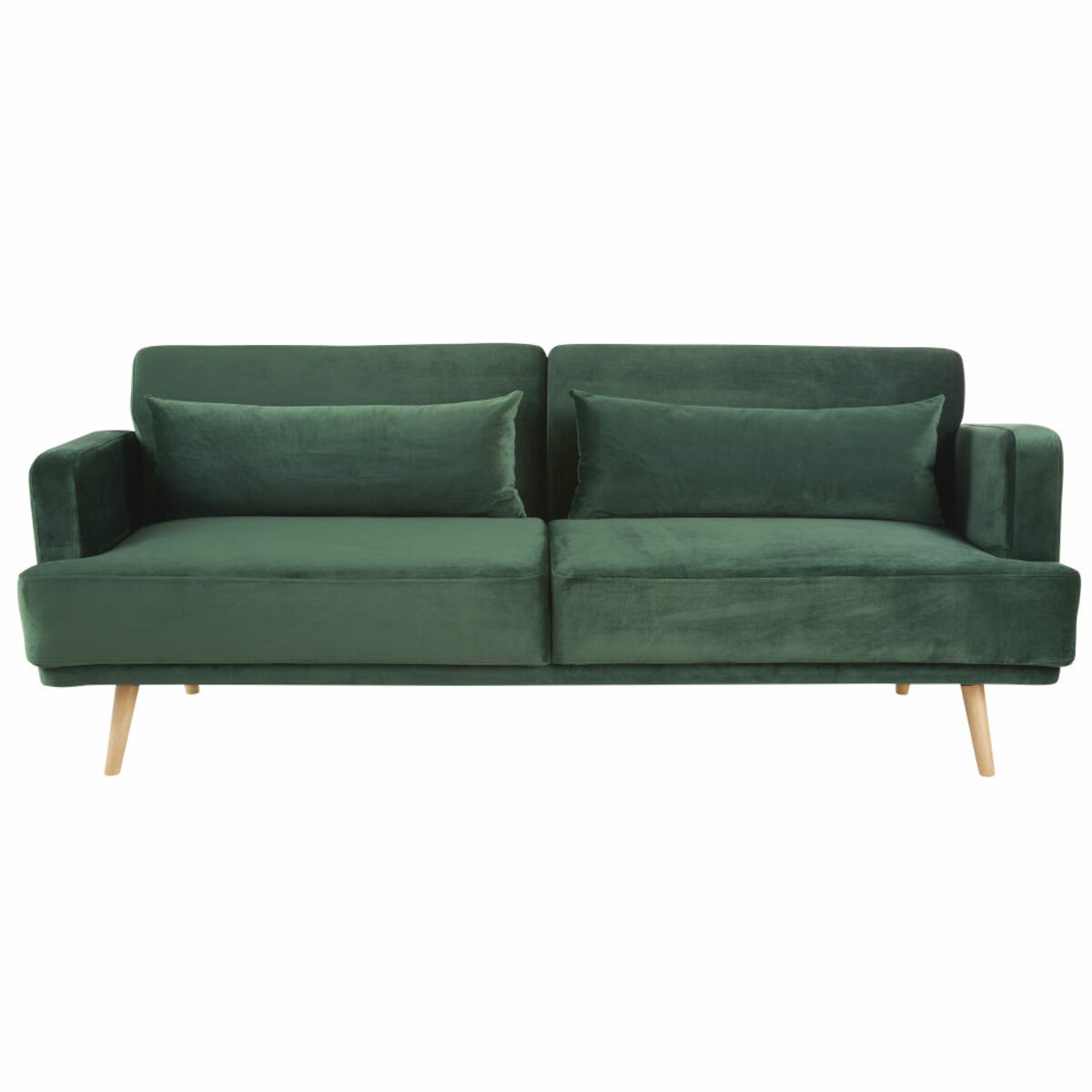 Canapé-lit 3 places en velours vert