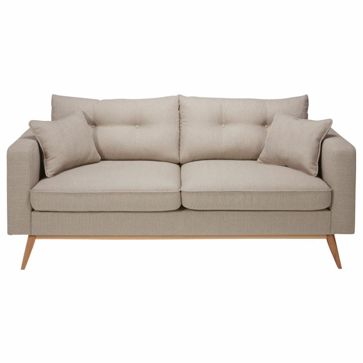 Canapé style scandinave 3 places beige