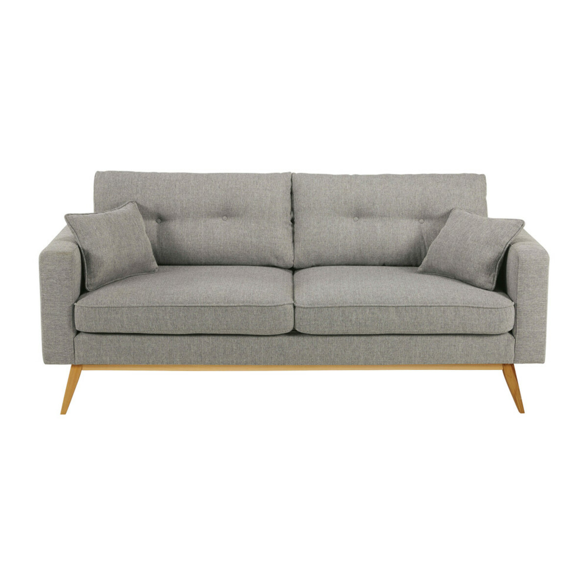 Canapé style scandinave 3 places gris clair