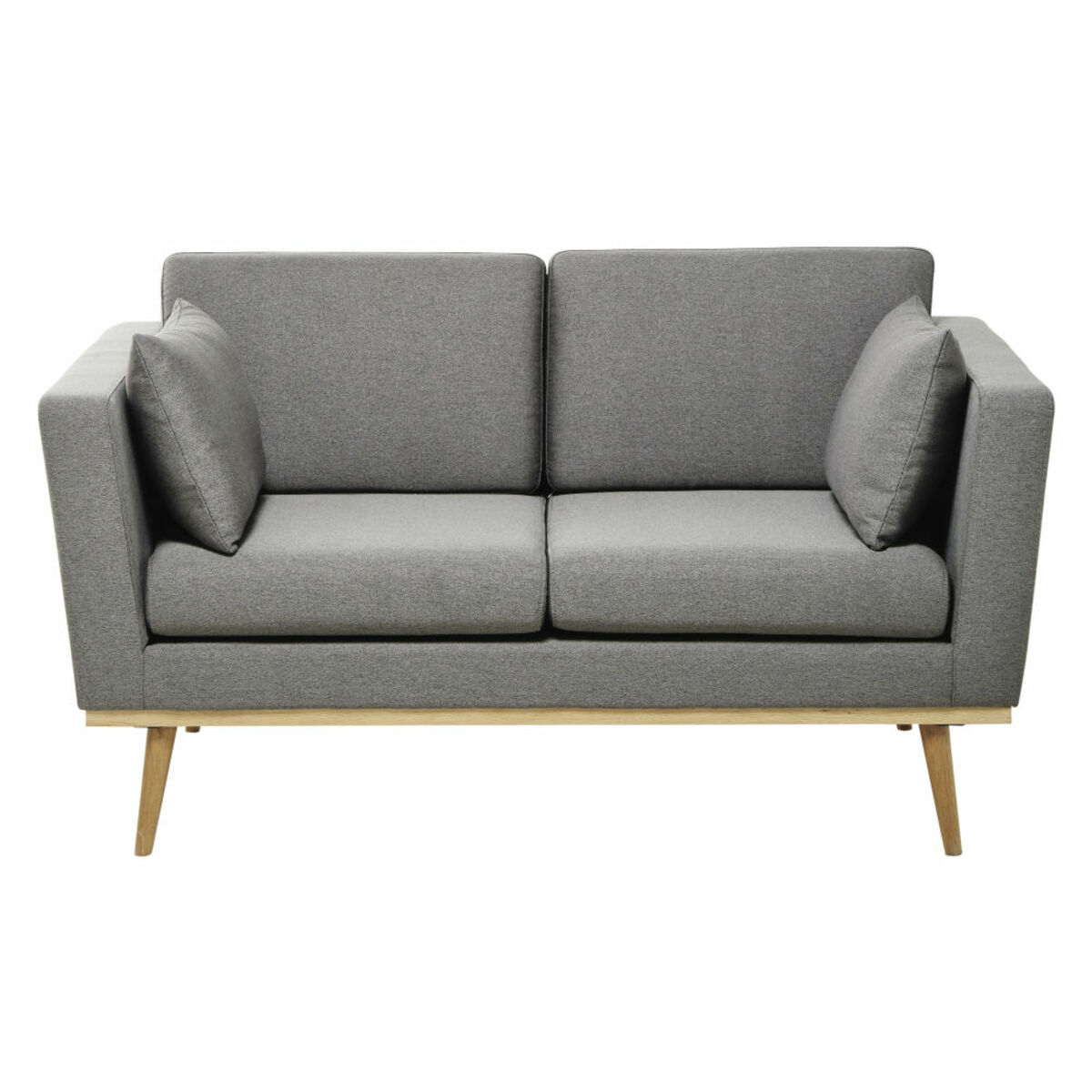 Canapé vintage 2 places gris foncé