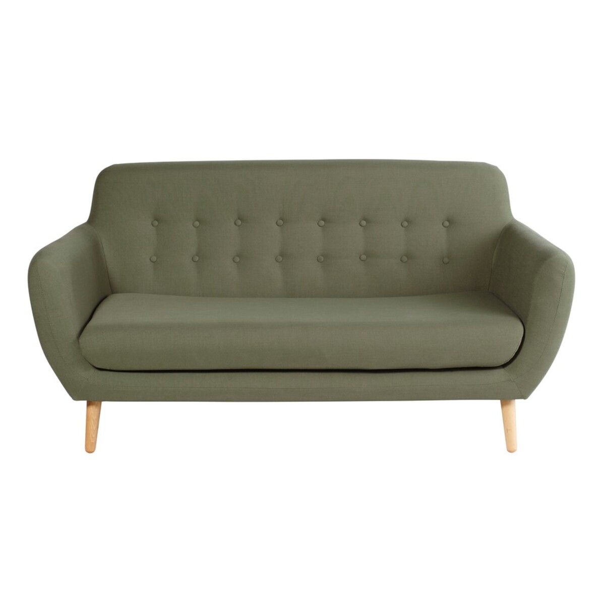 Canapé vintage 3 places vert kaki Iceberg
