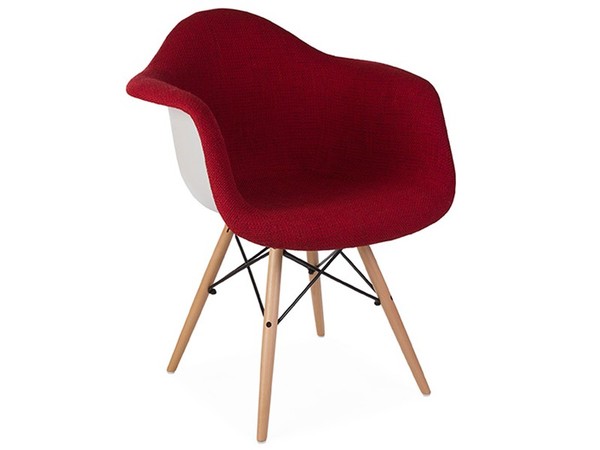 Chaise DAW rembourée laine - Rouge