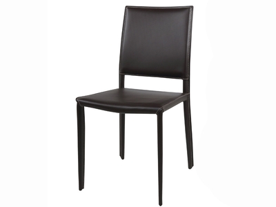 Chaise en Cuir AMY - Marron