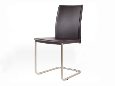 Chaise en cuir COSTA SWING - Marron