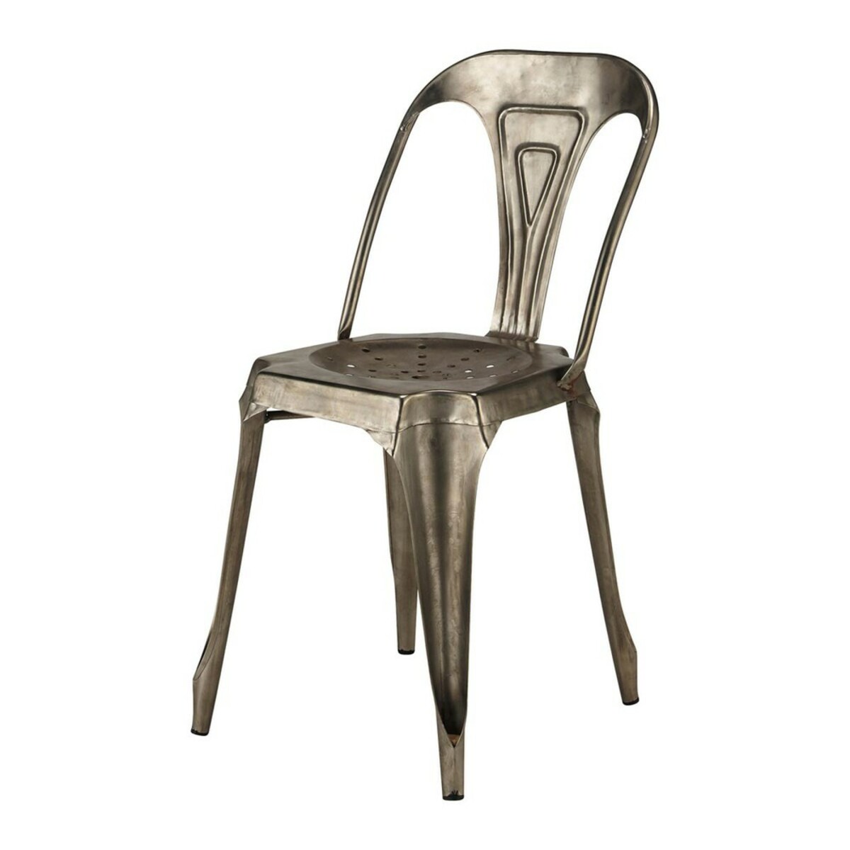 Chaise indus en métal grise Multipl's