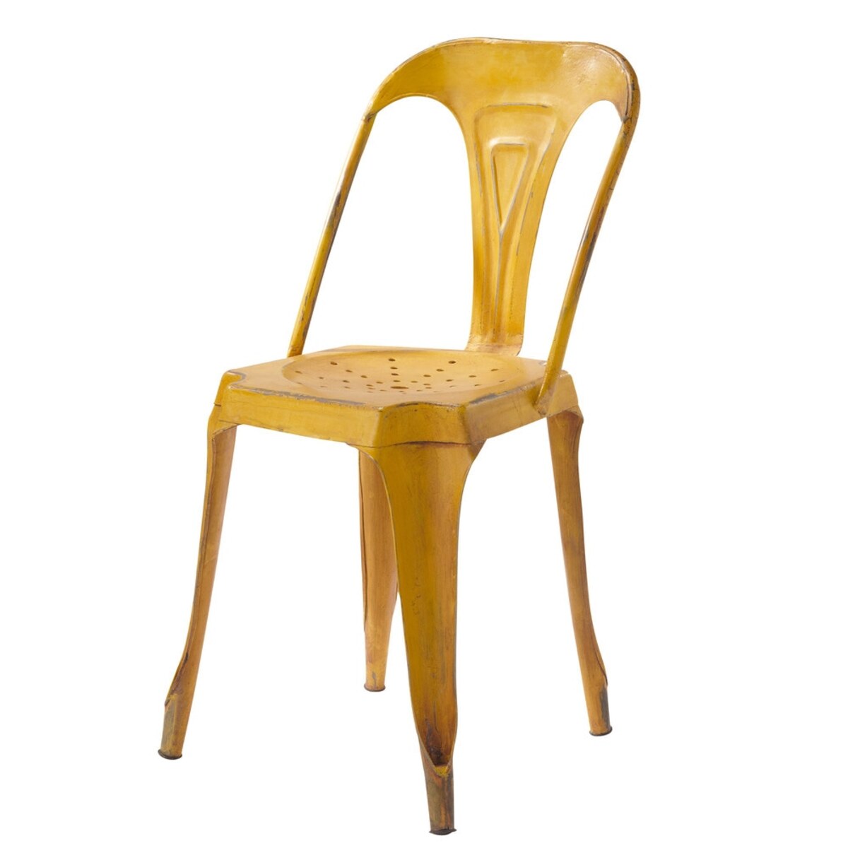 Chaise indus en métal jaune Multipl's