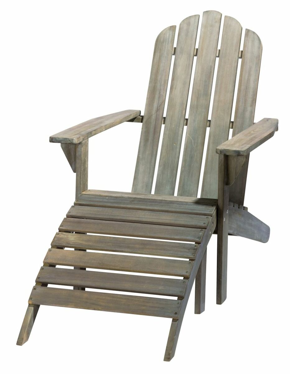 Chaise longue en acacia grisée