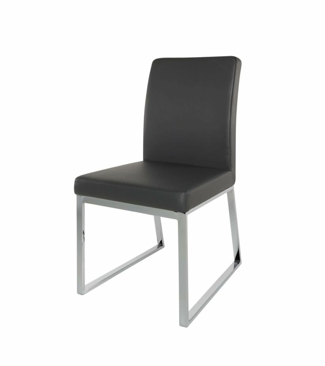 Chaise noire en métal chromé Niero