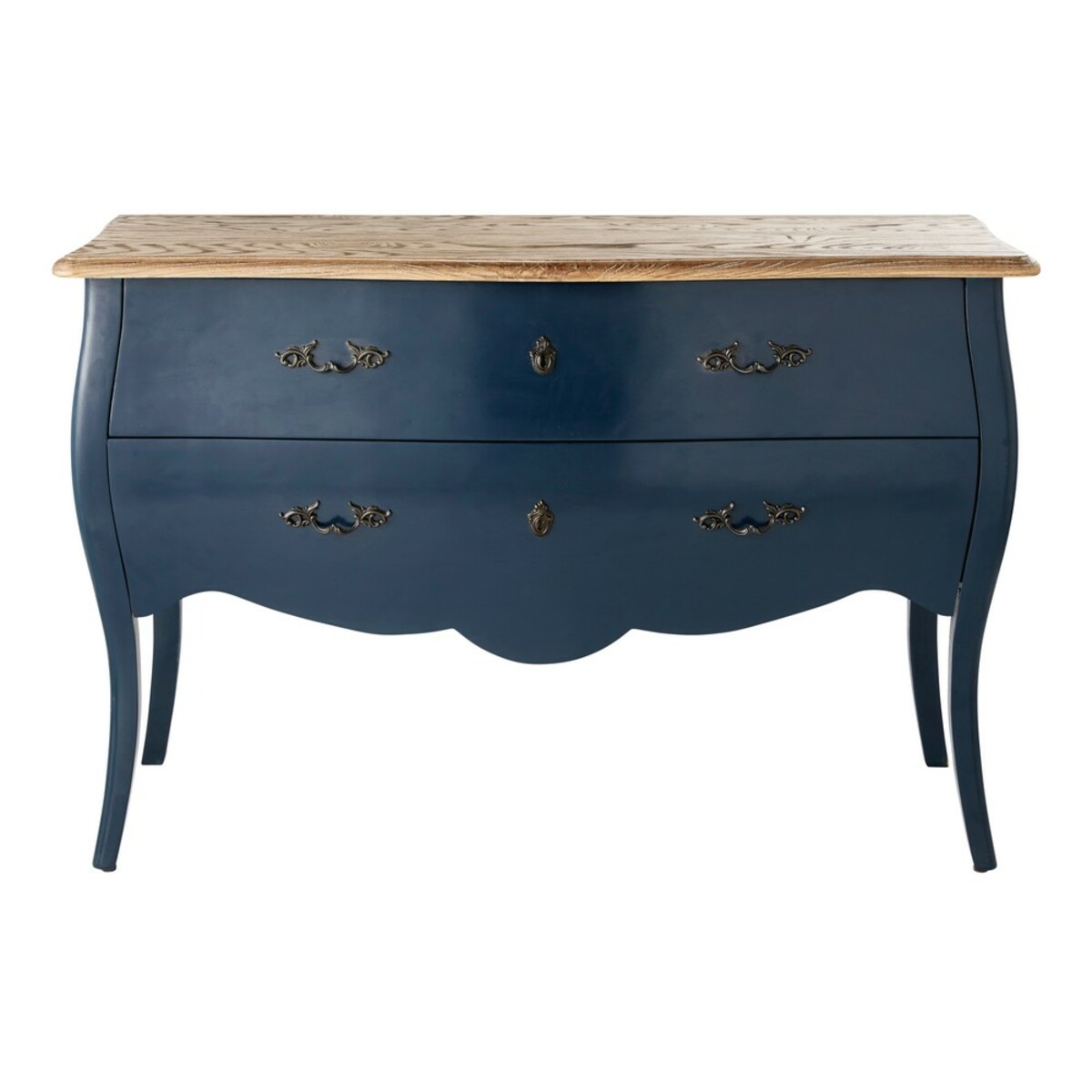 Commode 2 tiroirs bleu nuit Haute couture