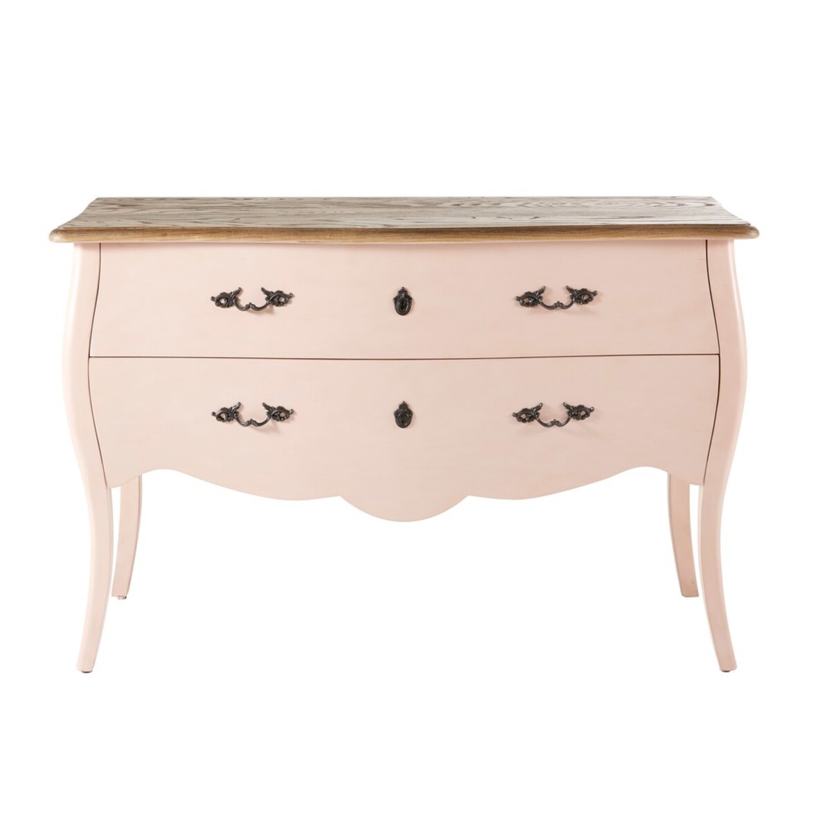 Commode 2 tiroirs rose clair Haute couture