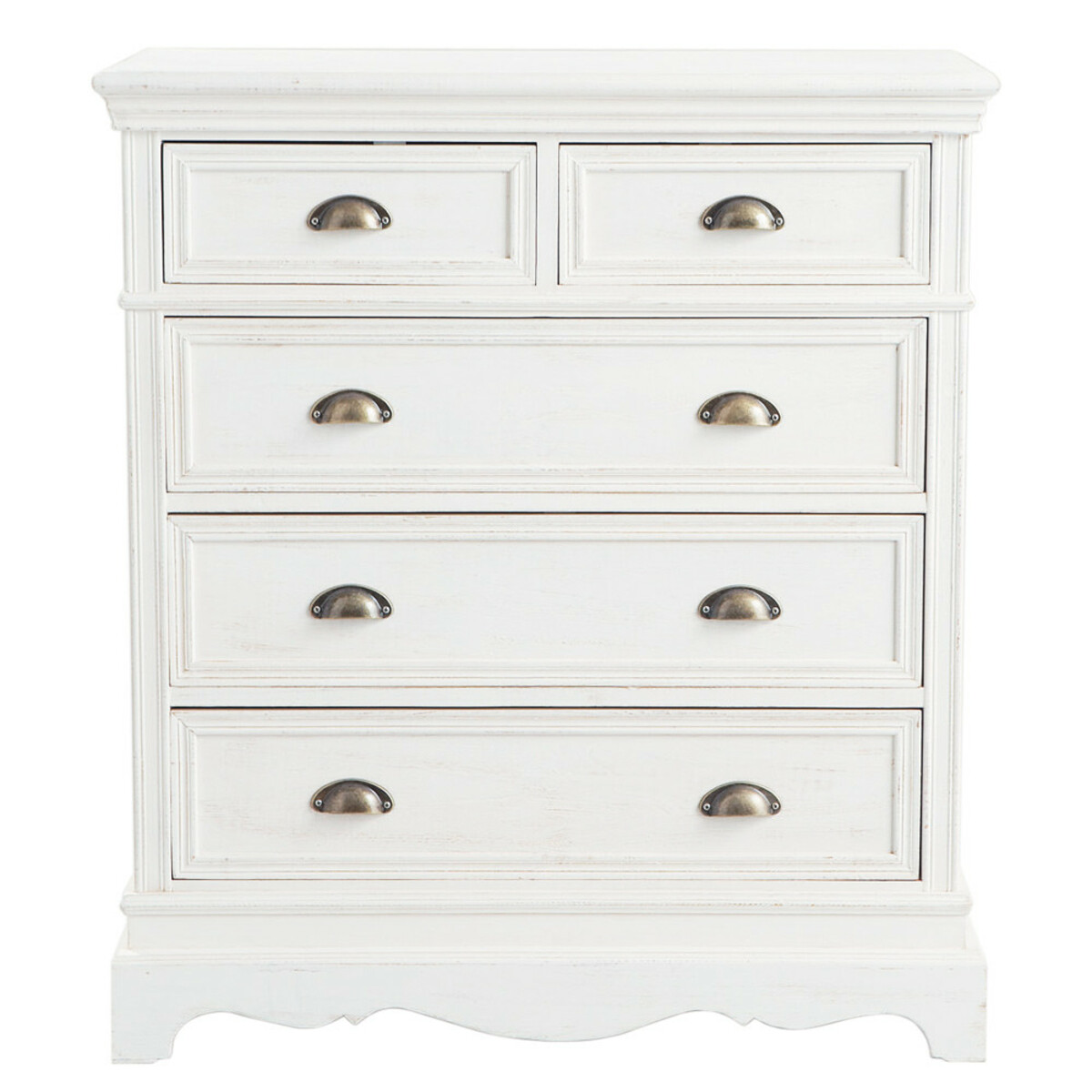 Commode 5 tiroirs blanche