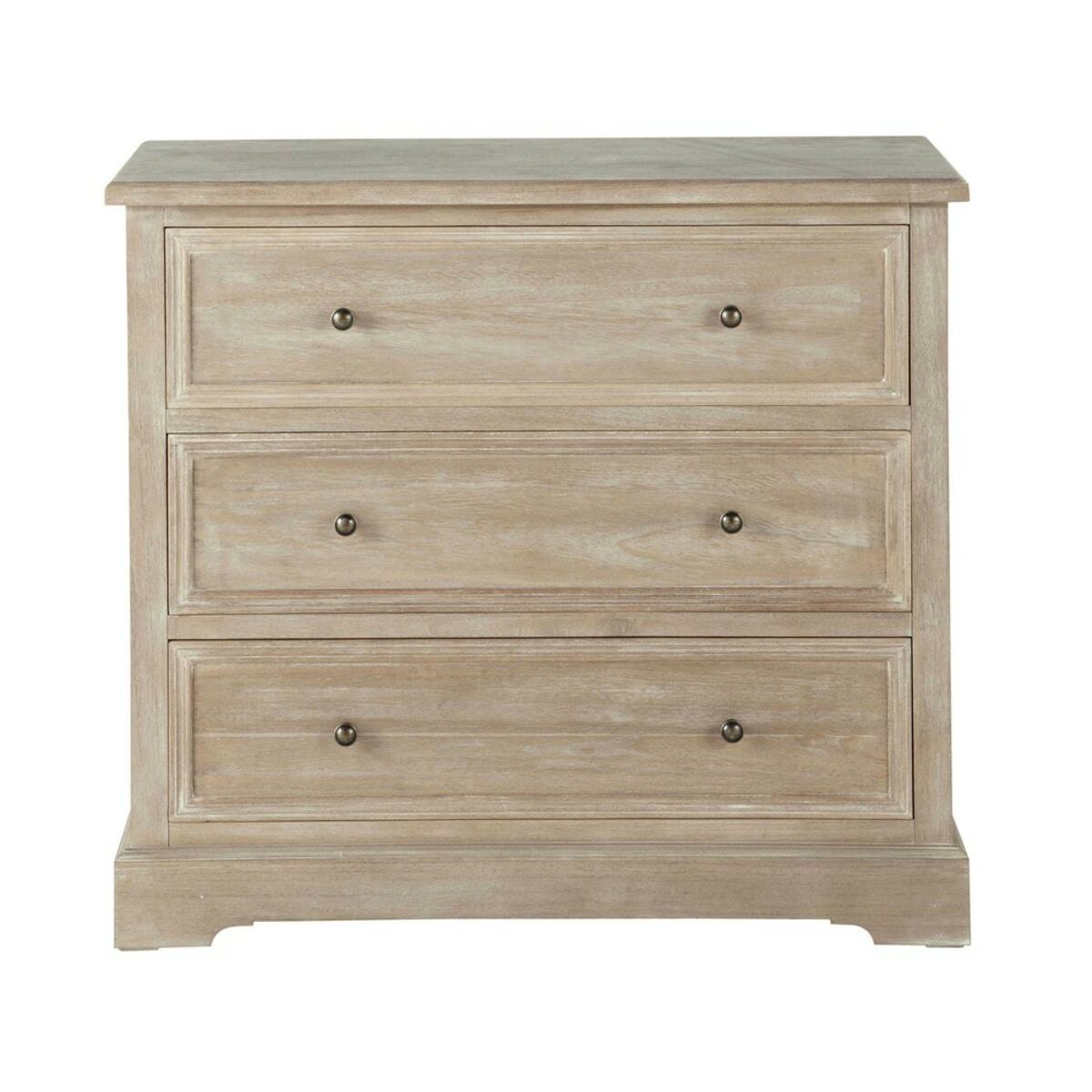 Commode en bois de paulownia grisée L 90 cm Cavaillon