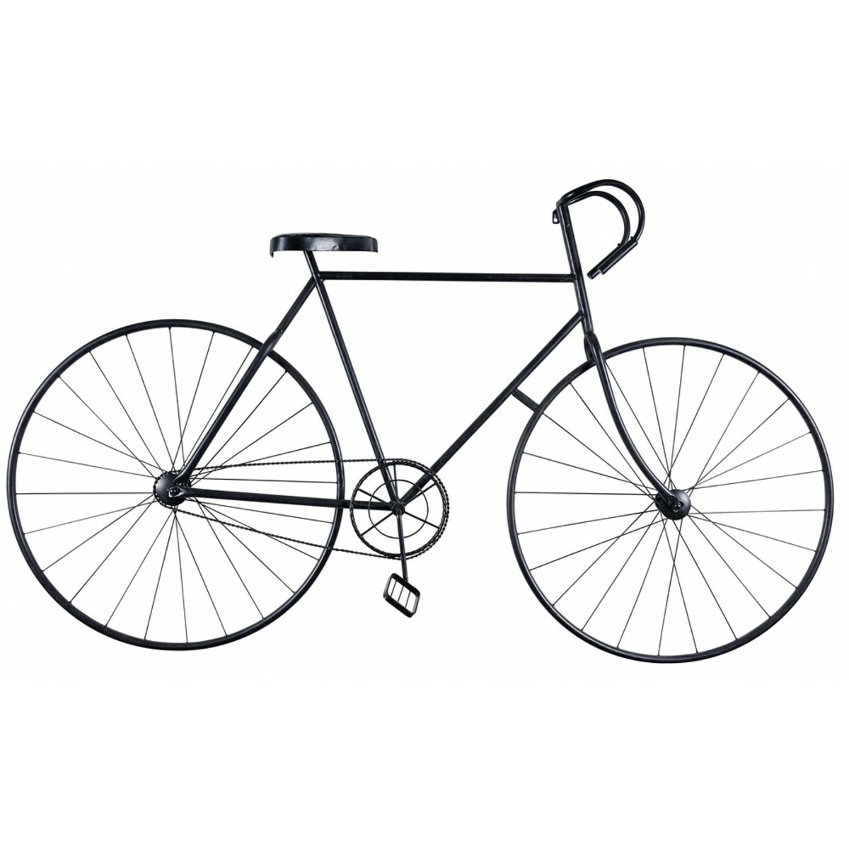 DÃ©co murale vÃ©lo en mÃ©tal noir 186x108