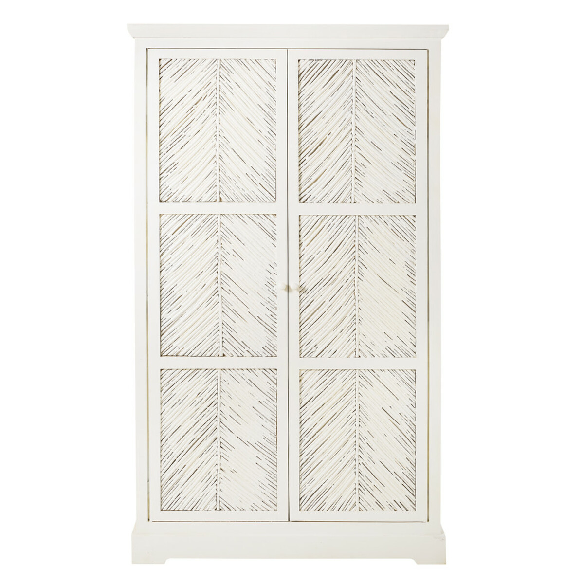 Dressing 2 portes en manguier massif blanc Tatawi