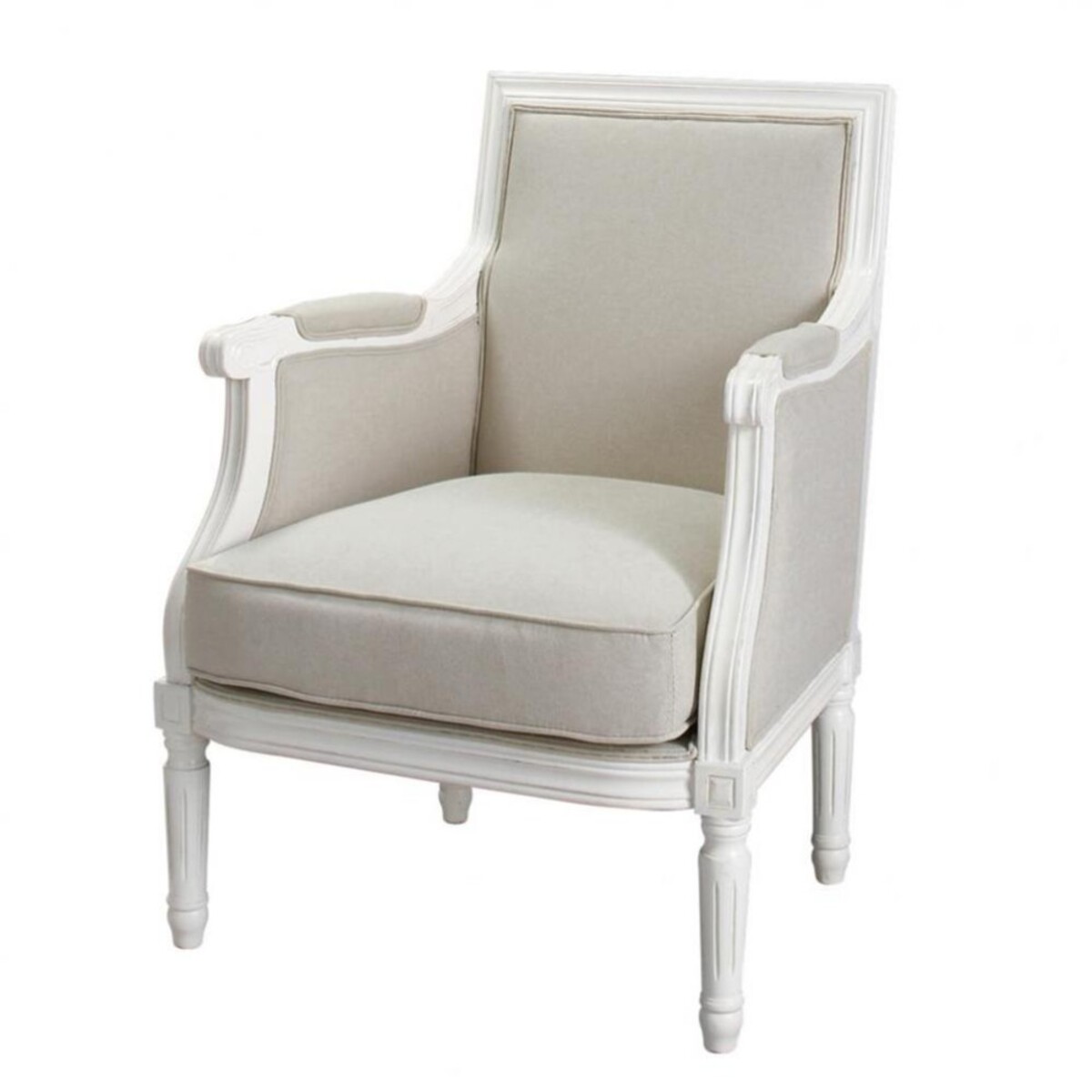 Fauteuil en coton mastic Casanova