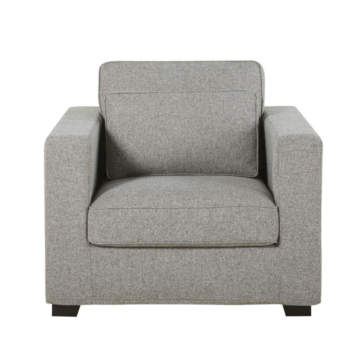 Fauteuil gris chiné Milano