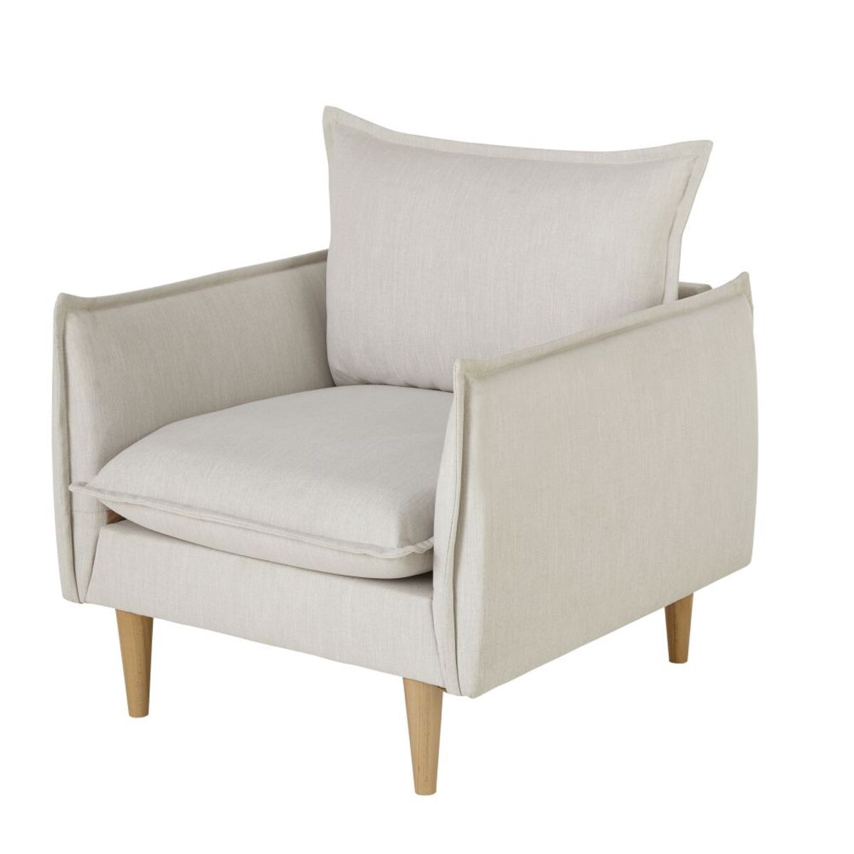 Fauteuil style scandinave beige Nilson