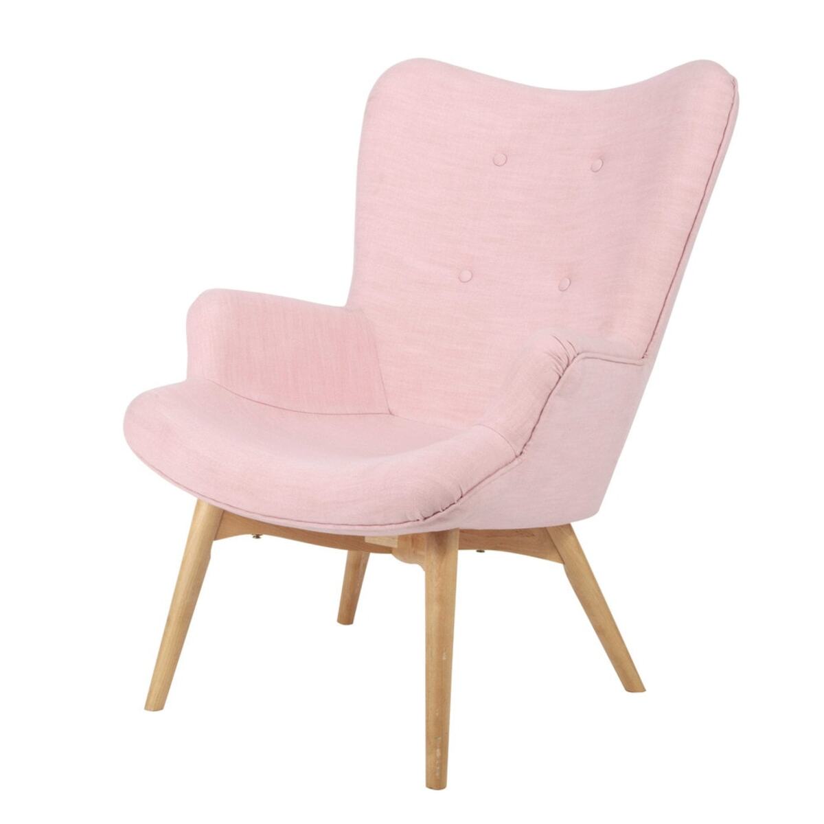 Fauteuil style scandinave rose Iceberg