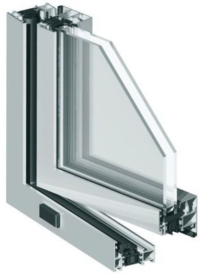 Fenêtre battante à coupure thermique en aluminium à double vitrage MB-70HI 