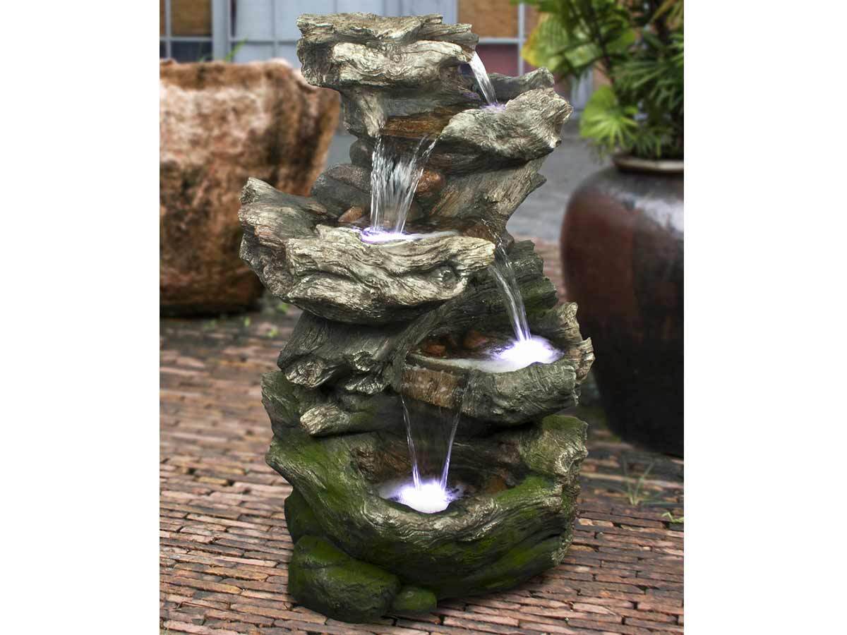 Fontaine de jardin Norfolk rochers avec cascade et éclairage LED