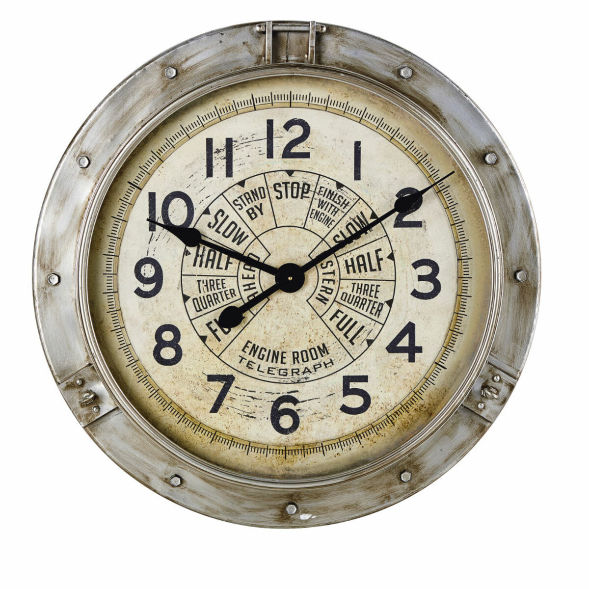 Horloge indus en métal effet vieilli D85
