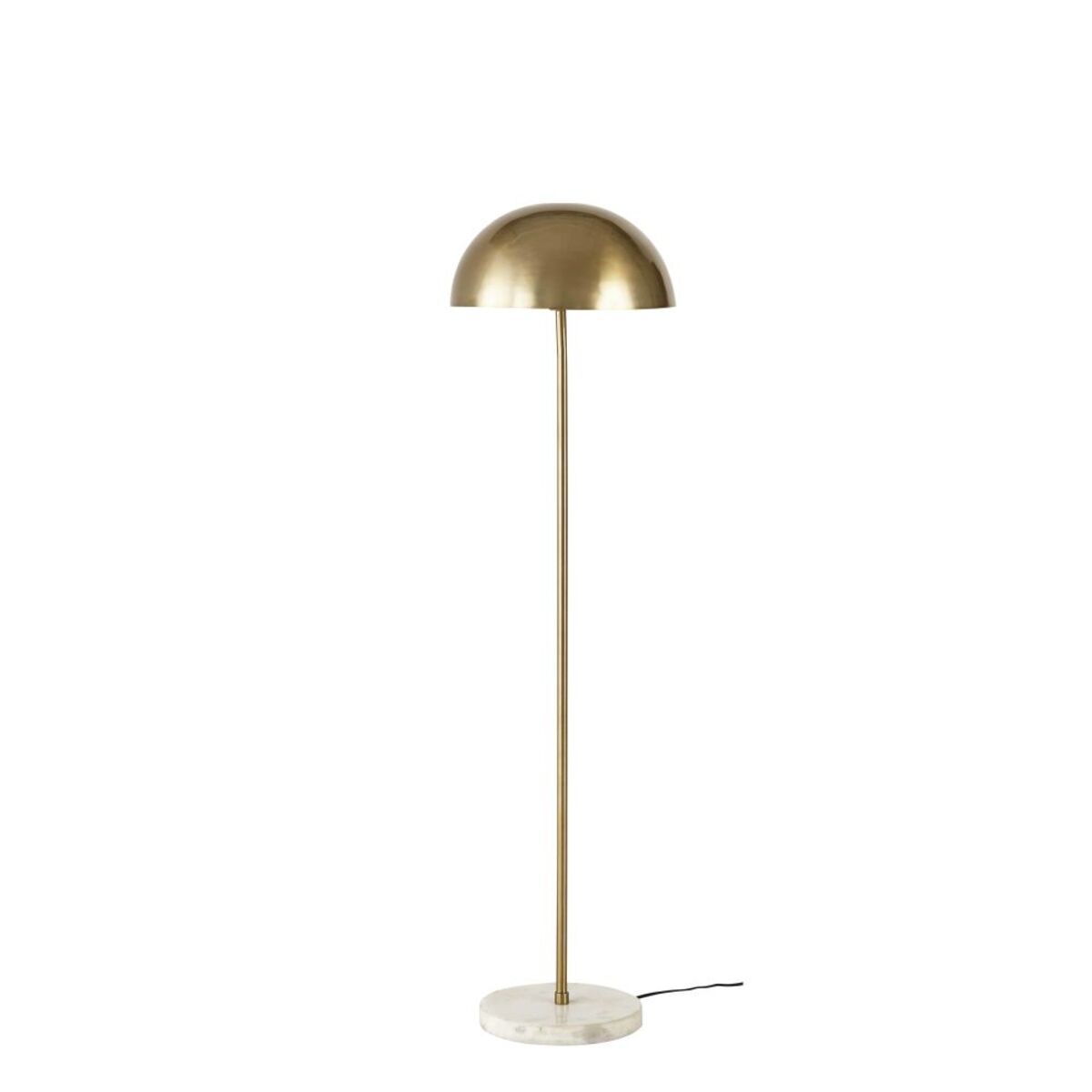 Lampadaire en métal doré et marbre blanc H142