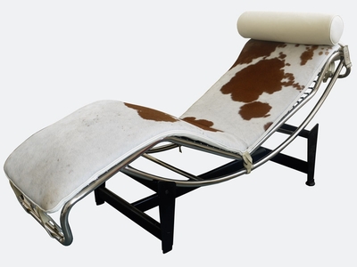 LC4 Chaise longue - Pony marron/blanc