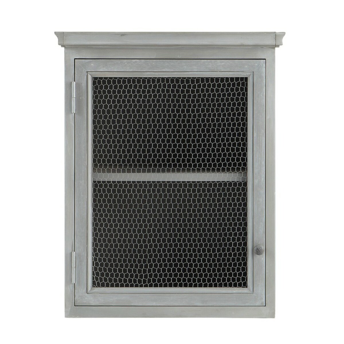 Meuble haut de cuisine 1 porte vitrée poignée à droite gris L60