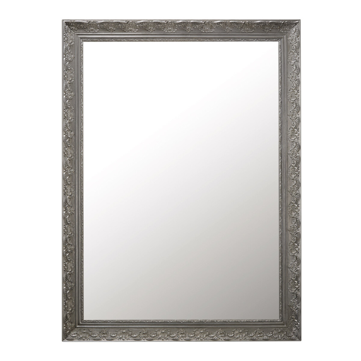 Miroir en bois de paulownia argenté H 120 cm VALENTINE