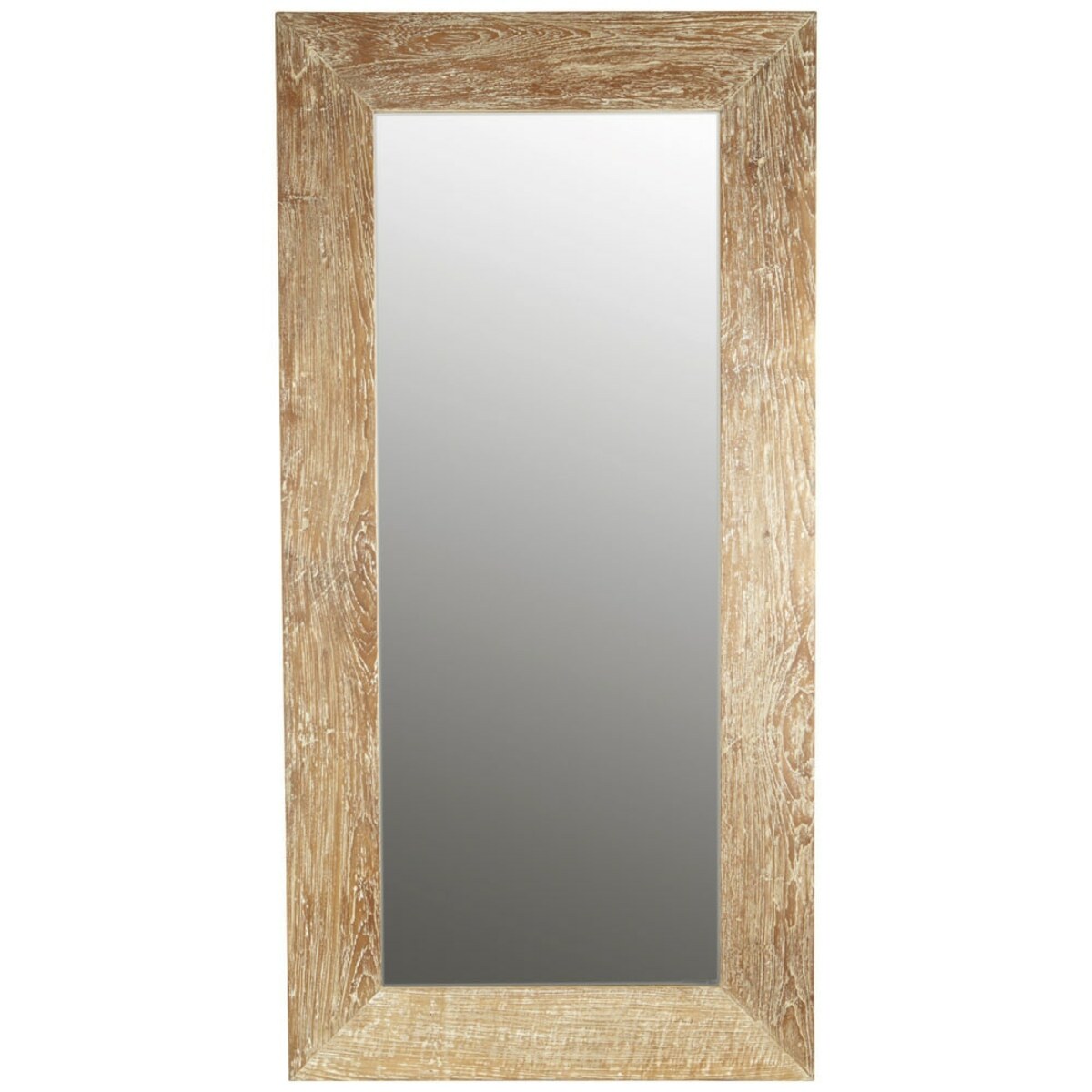 Miroir en hévéa blanchi 100x200