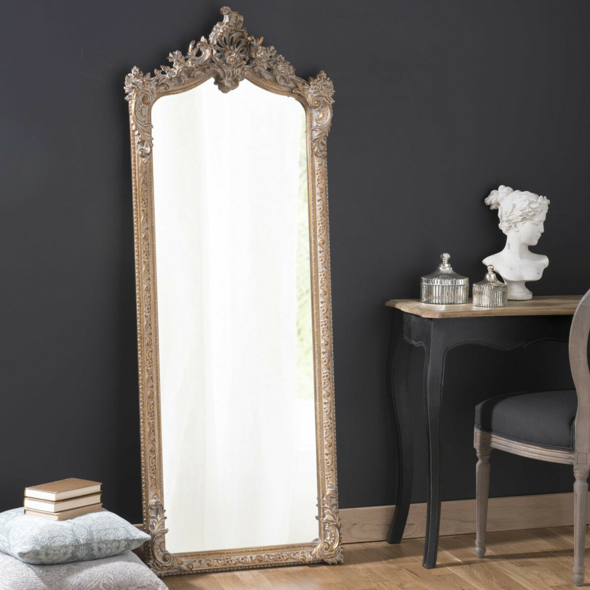 Miroir en résine dorée 64x168