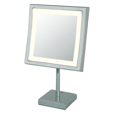 Miroir grossisant éclairant sur pied - Square (3X) - LED