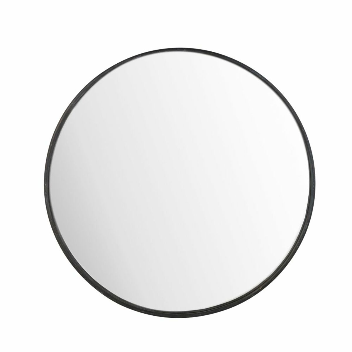 Miroir rond convexe en métal noir D94