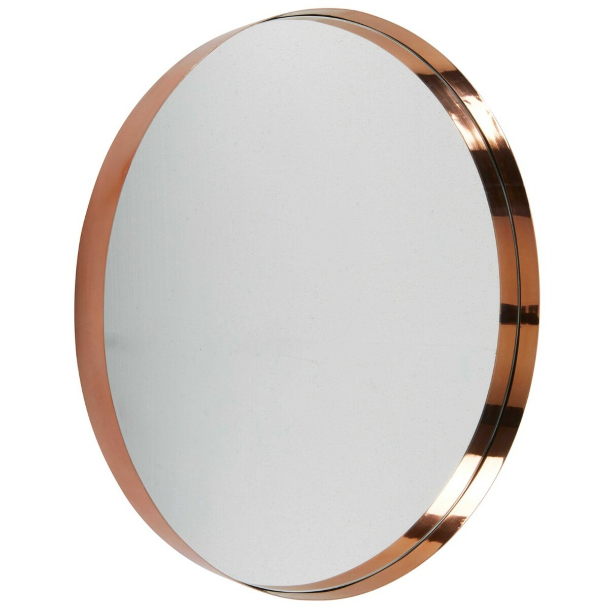 Miroir rond en métal cuivré D90