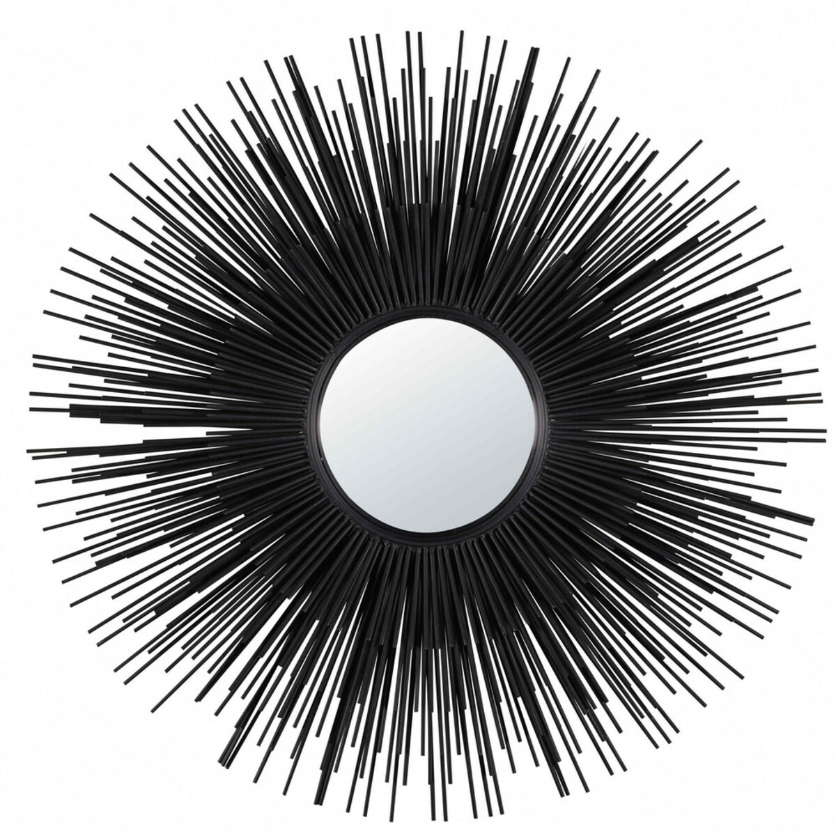 Miroir rond en métal noir D.101cm