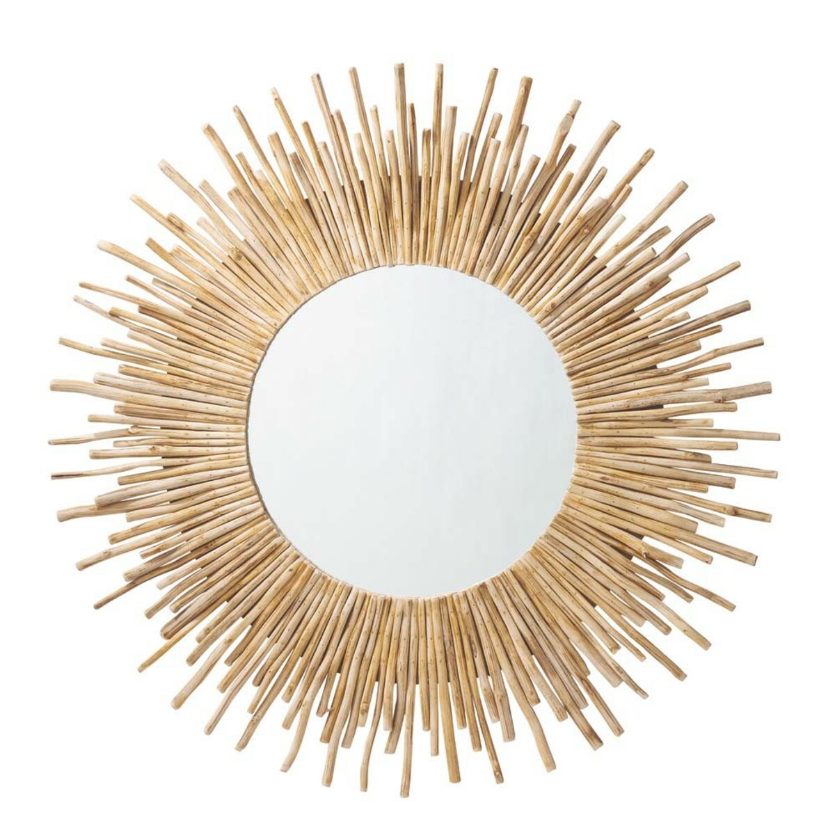 Miroir rond en mimosa D110