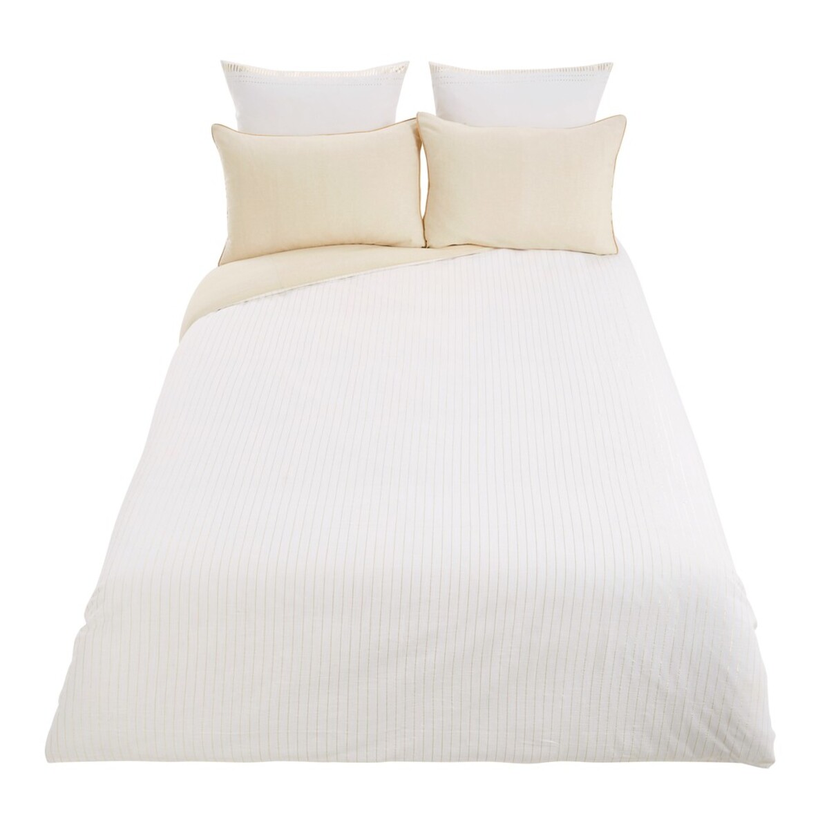 Parure de lit en coton blanc 220x240